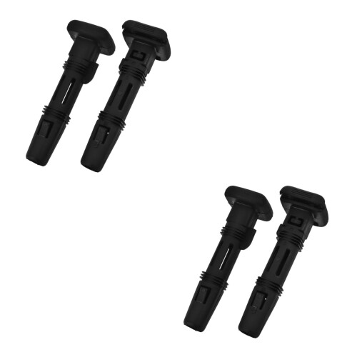 4Pcs Adjustable Locking Headrests Guide Inserts Black Plastic for Cars