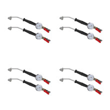 8Pcs Heavy Duty Tire Inflator Gauge with Quick Connect Nozzle Portable