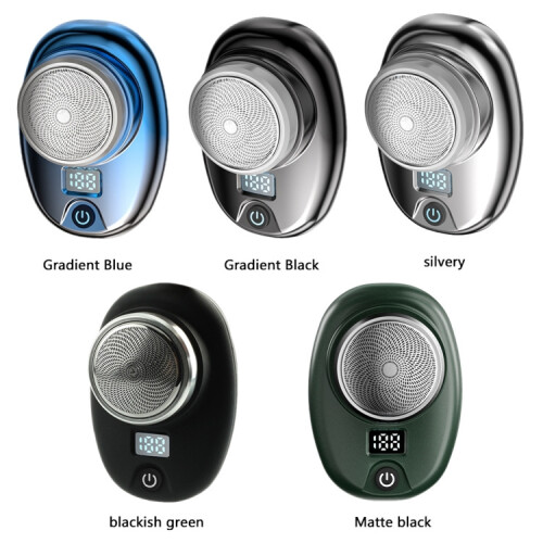 Portable digital display mini washable electric shaver (bright silver) 1