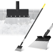 Platte ijsschep met verstelbare steel, 28 cm, gehard staal