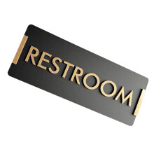 Zwart acryl toiletbordje 20x8cm