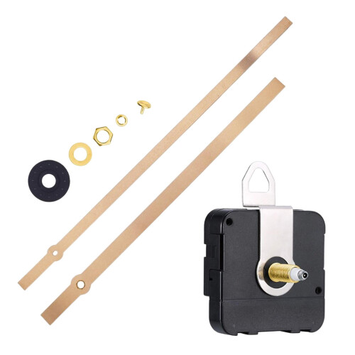Μηχανισμός ρολογιού με χρυσούς δείκτες, μεταλλικός μηχανισμός 1 ζεύγος