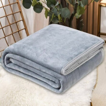 Thick Velvet Blanket, 59"x78", Grey – Office Nap, Sofa, Bedding, Camping – Gift-Grade, 1 pc