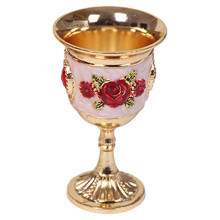 Conjunto de 1 taça de vinho em liga de zinco