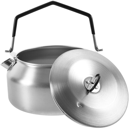 Campingkocher aus Edelstahl, 1,5 l, Silber