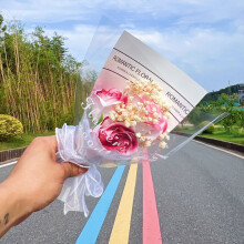 Rose Bouquet for Valentine’s Day, Engagement, Anniversary, Wedding – Multi-Color Preserved Flower Box, Dried Flower Decor