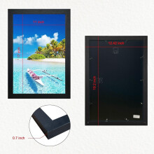 Cadre pour affiche 11x17 en bois noir (lot de 3)