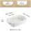 4.4 QT Ceramic Baking Dish with Rack, 9x13" Lasagna Pan, Oven & Microwave Safe, Deep Rectangular Casserole Dish with Handles, White 2