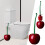 Cepillo de baño con forma de cereza y soporte 2