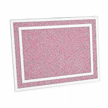Pink Crushed Diamond Glass Chopping Board 40x30 cm