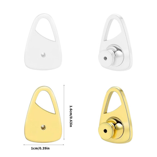 Earring Support Backs For Preventing Drooping Jewelry-White 1