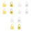 Earring Support Backs For Preventing Drooping Jewelry-White 3