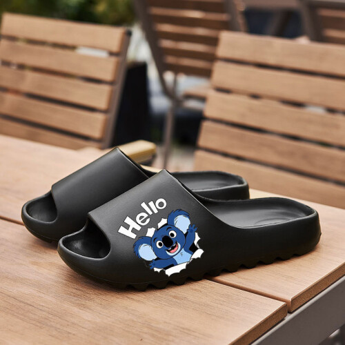 (Black, 38-39) Παντόφλες Koala Comfort για γυναίκες και άνδρες - Καλοκαίρι 2026 Σανδάλια EVA μ 2