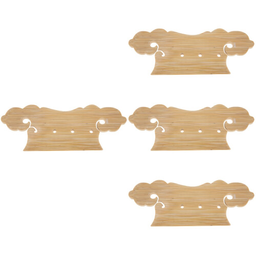4Pièces Cordier Pipa En Bambou Marron Clair Durable Et 1