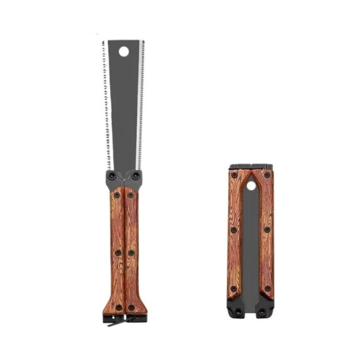 Folding Pull Saw Wood Handle 6.5 Inch Double-Edged 2