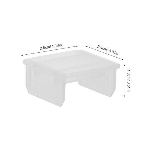 50Pcs Clear Plastic Blind End Caps for Mini Venetian and Roller Blinds 1