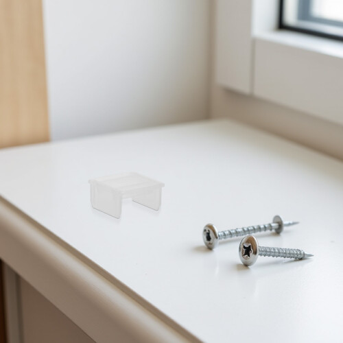 50Pcs Clear Plastic Blind End Caps for Mini Venetian and Roller Blinds 2