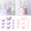 Purple Paper Butterfly Cake Decorations 4 pcs 5