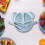Wheat Straw Suction Plate with 3 Compartments Blue 2