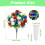 Artificial Red White Blue Roses Bouquet for Cemetery and 4