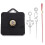 2Sets Black Plastic Clock Mechanism Replacement Kit with Hands for DIY 6