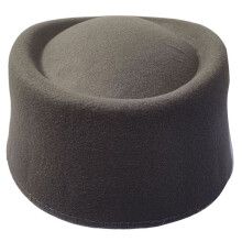 Wool Derby Bowler Hat Breathable Domed Top Hat for Women-Gray