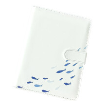 Hardcover PU Notebook with 6 Rings PU Leather-whale lattice