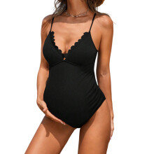 Elegant Maternity Tankini Swimsuit Stylish Cut For Pregnant-M