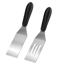 Pack of 2 Compact Nonrust Steel Spatulas Offering Heat Proof