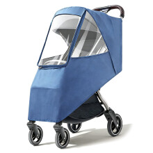 Weather infant Strollers Cover Breathable Linen-linen blue
