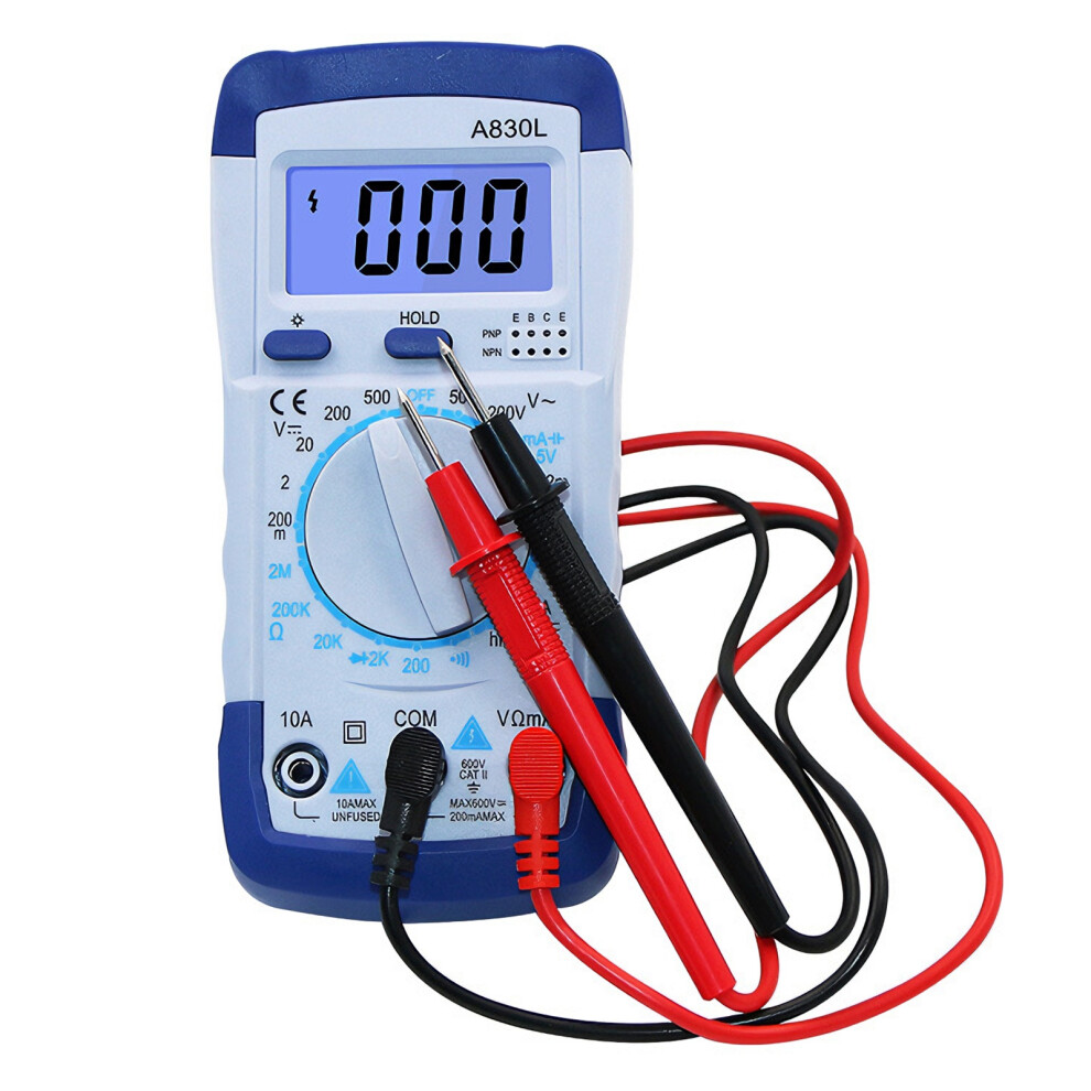 Digital Multimeter Transistors Tester Electrical Ncv-Blue White 7754004064775