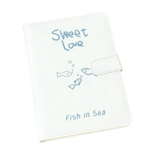 PU Leather Journal With 6 Rings PU Leather-bubble fish lacunae