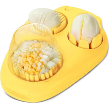 1 Pcs Stainless Steel Egg Slicer for Hard Boiled Eggs, 3 Slicing Modes, Ideal for Fruits and Vegetables, Easy to Clean Kitchen Cutter,