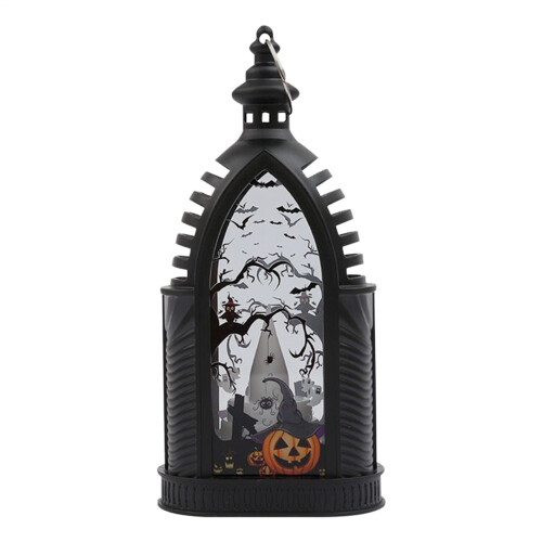 Halloween-LED-Laternen – Schwarze tragbare Kürbisleuchte