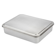 Stainless Steel Tiramisu Cake Pan with Lid, Non-Stick Bakeware for Kitchen Baking and Dessert Preparation