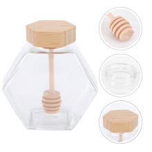 1Set Glass Honey Jars with Lids Sealing and Dust Prevention for Home Use