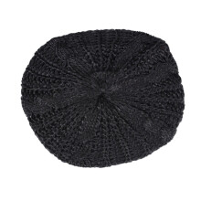 Boina feminina de lã tricotada para outono e inverno.
