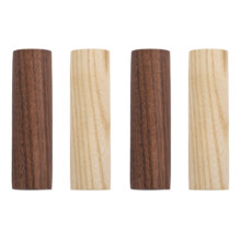 4pcs Solid Wood Coat Hook Nordic Style Simple Black Walnut Coat Hook Creative Wall Coat Wooden Hook