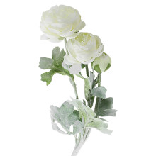 1 Pc White Artificial Peonies Bouquet (3 Heads, 20.47"), Long-Stem Faux Flowers for Home/Wedding Decor, Compatible with Ranunculus