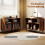 Turntable Stand with Vinyl Storage, Rustic Brown 5