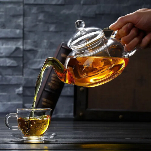 Hitzebeständige Teekanne aus Borosilikatglas, 400 ml oder 1000 ml 2