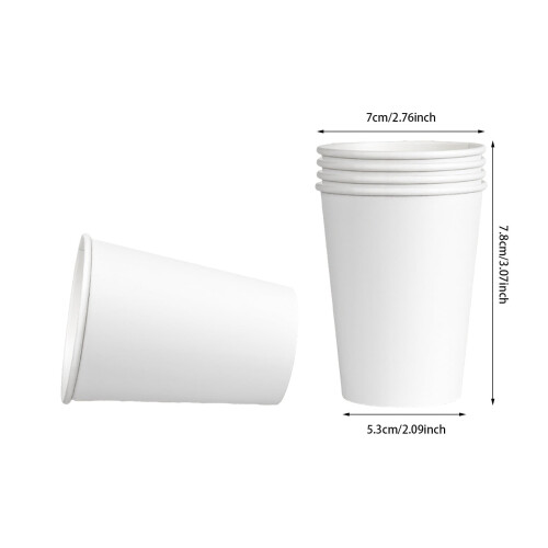 Λευκά χάρτινα ποτήρια καφέ 8oz 100pack 2