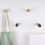 4pcs Solid Wood Coat Hook Nordic Style Simple Black Walnut Coat Hook Creative Wall Coat Wooden Hook 3