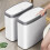 Small Bathroom Trash Can with Lid Press Top Odor-Sealing 4