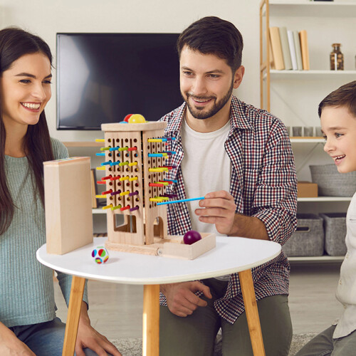 Interactive Wooden Pulling Sticks Board Game Combining Balance 1