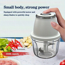 Draadloze elektrische knoflookhakker/foodprocessor (1 stuk)