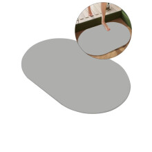 Tappetino da bagno Yoloke grigio, 40x60 cm, in diatomee antiscivolo