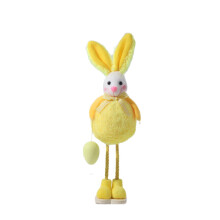 Easter Bunny Plush Hanging Ornament – Yellow, 10.6", Compatible with Home/Window/Door/Wall Decor, Spring & Living Room Festive Gift
