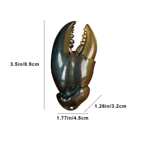 Μεταλλικός αναπτήρας με μαύρο σχήμα Crab Claw, αντιανεμικός και ξαναγεμιζόμενος 2