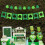 Multipurpose Paper Pennant With Clovers Pattern Handmade 4
